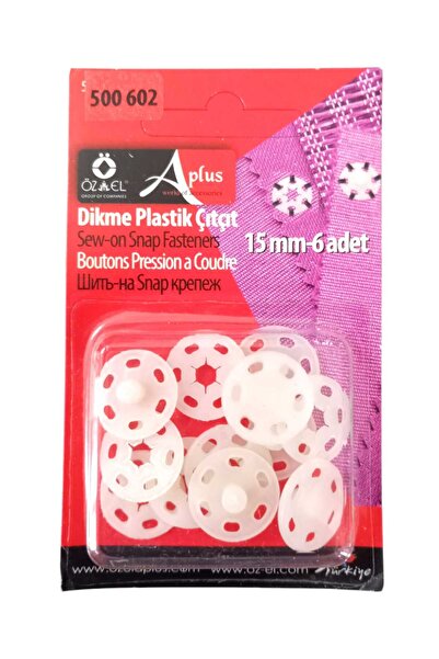ÖZ-EL AŞ Dikme Plastik Çıtçıt Seti 6 adet 15 mm 500 602