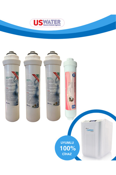 uswater İhlas Aura Cebilon Unique Dijital Su Arıtma Cihazı Uyumlu 4’lü Filtre...