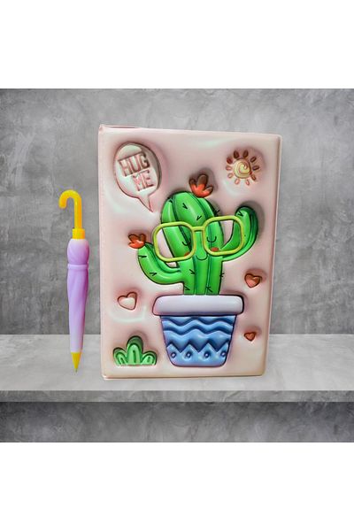 ÇİLEKHOMEAVM CACTUS 3D EMBOBAT BURETĂ MOALE HUCĂ DE Memento Jurnal-CÂNĂ DE PENTRU