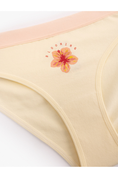 Koton Chiloți din bumbac cu talie elastică și detaliu cu imprimeu floral