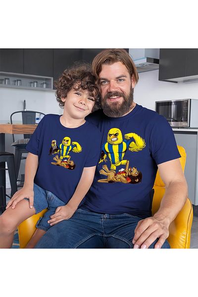BB T SHIRTS Μπλουζάκι μπαμπάς γιος Παιδικό μπλουζάκι με στάμπα καναρινιού