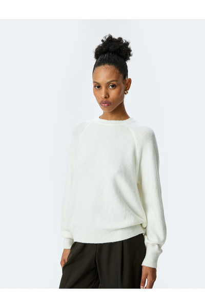 Koton Pulover din tricot cu mânecă lungă cu textura moale