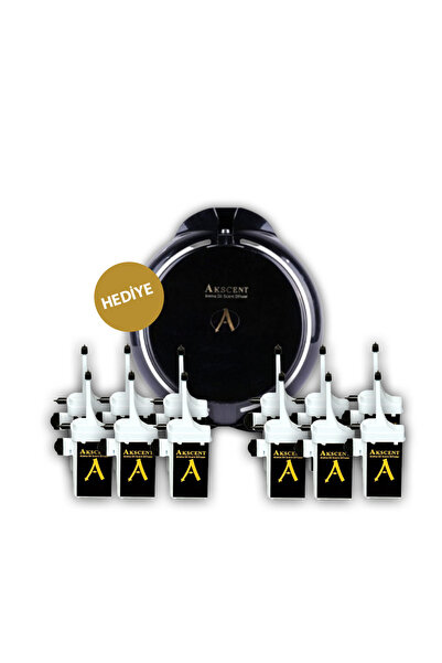 AKSCENT 12 Adet Koku Kartuş Alımında 1 Adet Pro Zaman Ayarlı Koku Makinesi Be...