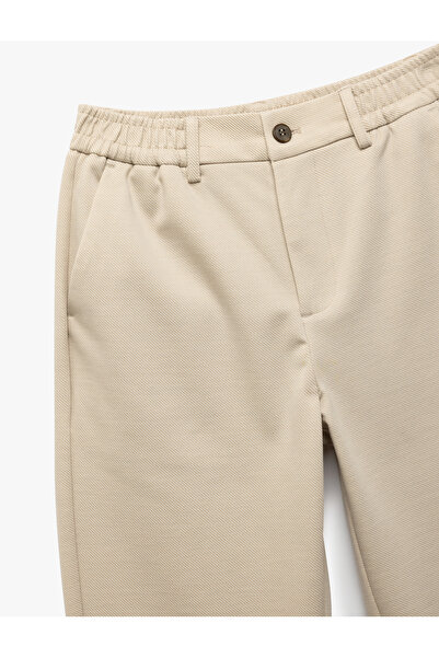 Koton Κανονικό παντελόνι Chino με κουμπιά με λεπτομέρεια στη μέση