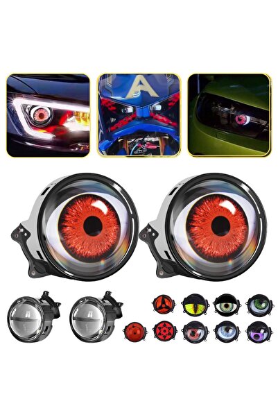 Oto Çizgi Oto Led Far Mercek Göz Animasyonlu 3 İnç Yeni Nesil Kumanda Kontrol...