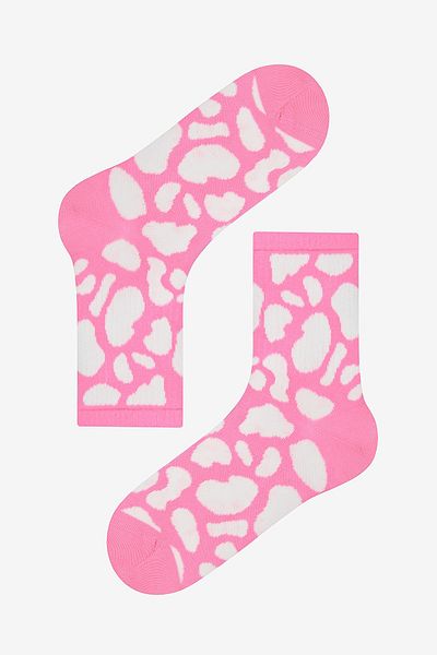 Penti 3D-Socken in Kuhrosa und Weiß mit 2 Steckdosen