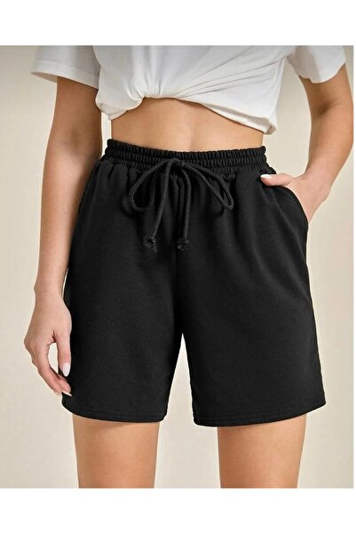 UYN SPORT Pack of 2 Black-Blue Color Comfortable Fit Summer Soft Fabric Pocket Shorts with Elastic Waist