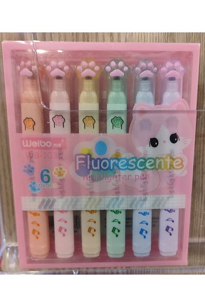 bundle island Set of 6 Phosphorescent Paw Pens
