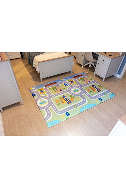 OGGİA Car Ride Premium Bebek Oyun Matı 140x200cm | 15 Mm, Darbe Emici, Isı Yalıtımlı, Çift Yönlü
