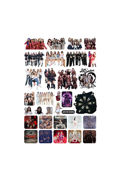 Ororabutik Σετ αυτοκόλλητων 32 τεμαχίων Kpop Dream Catcher - Scrapbook Bullet Journal