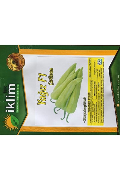 Karahasanoğlu Tarım A-z Tohum Biber Tohumu Yağız F1 Çarliston Biber (a-z 24) ...