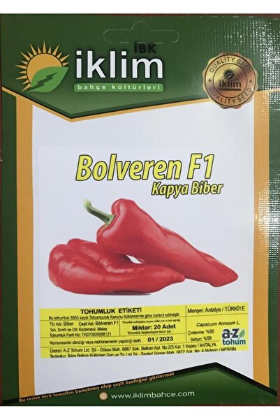 Karahasanoğlu Tarım A-z Tohum Biber Tohumu Bolveren F1 Kapya Biber (a-z 21) -...
