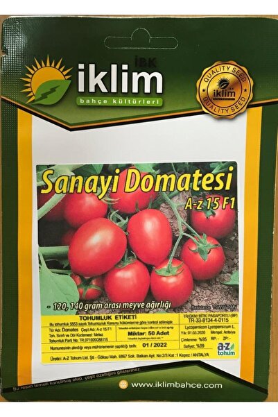Karahasanoğlu Tarım Domates Tohumu Hibrit Sanayi Tipi Domates A-z-15 F1 50 Adet