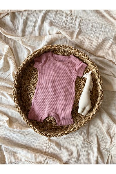 BabyCosy Pinky 100% Organic Cotton Half Sleeve Jumpsuit