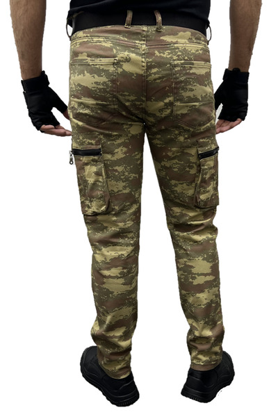 Polviton Kargo Pantolon Taktikal Combat Kamuflaj Slim Fit