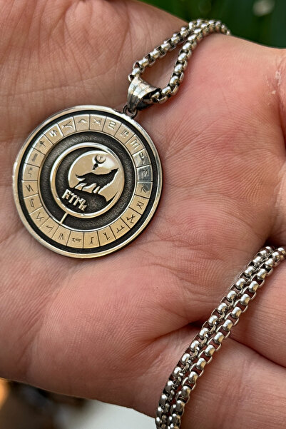 cheetah quality Bozkurt 925 Ayar Gümüş Özel Yapım Handmade Erkek Kolye