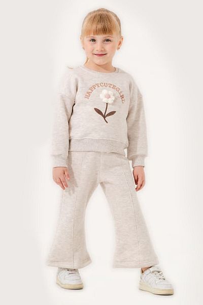 HAUSEkids Set trening pentru fete Daisy Happy 6-9 ani - Latte