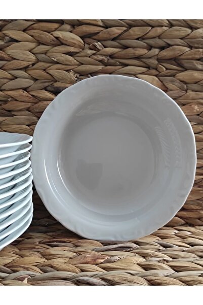 Porland Porselen Anadolu Beyazı 6 Adet 16 Cm Çukur Yemek Tabak