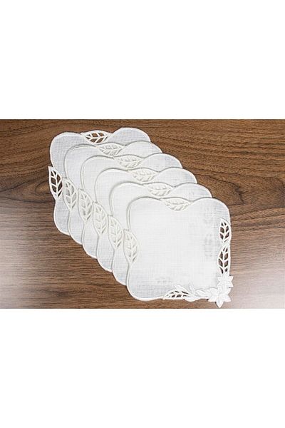 Mikasa Moor Eva White 6-Piece Coasters