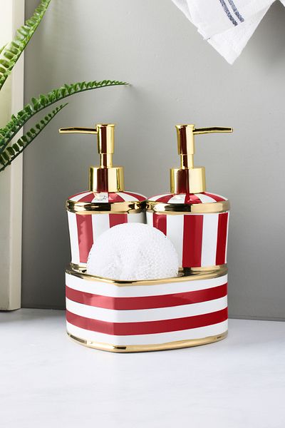 Perotti Maura Rossa 2 Li Porcelain Liquid Soap Dispenser