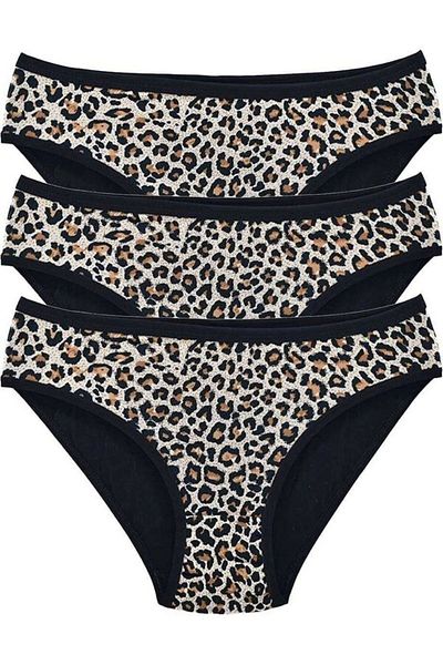 Lefun Leopard Print, 3 Pack, Lycra, Leopard Women's Panties