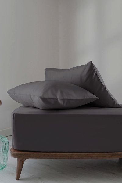 İssimo Home Simply Smoked Cotton Satin Fitted Set 200*200/50*70