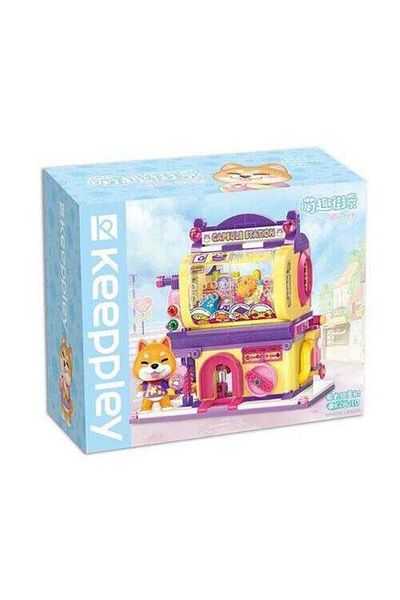 keeppley Shiba Inu Gashapon Machine - Lovely Street K28010, Capsule Toys Shop Building Blocks