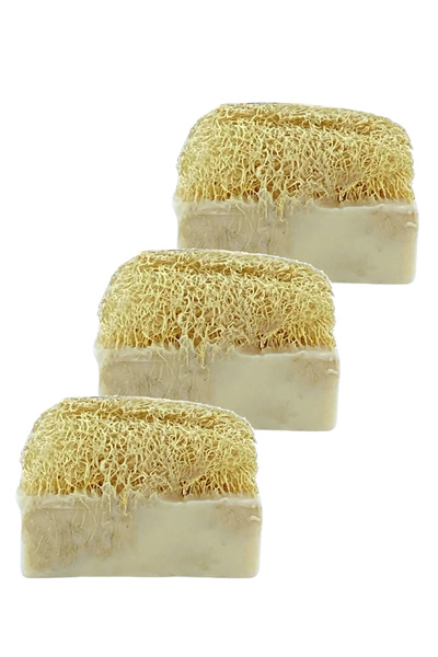 Turkishcare Natural Pumpkin Fiber Slider Soap 120 Gr Set of Three