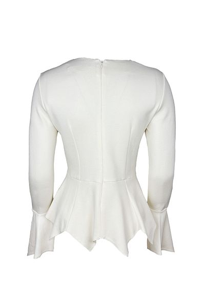 KAMEYA Flounce Ecru Blouse