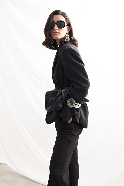 KADRİYE BAŞTÜRK Black Fit Cut Padded Jacket and Trousers Set