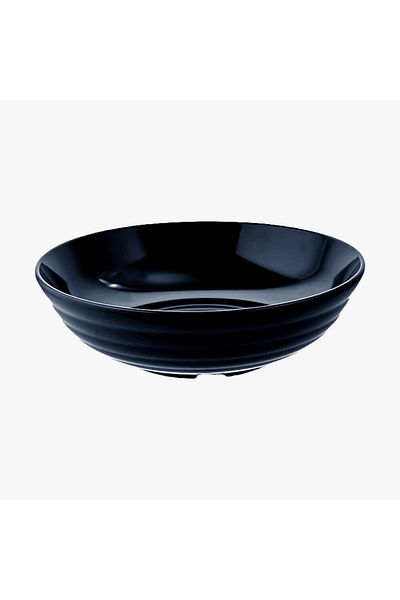 HIC Melamine Round Serving Plate Black Color Size 33.5 cm