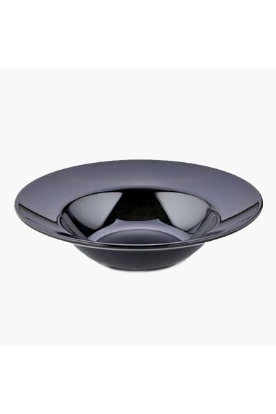 HIC Melamine Pasta Plate Matte Black Color Size 25 cm