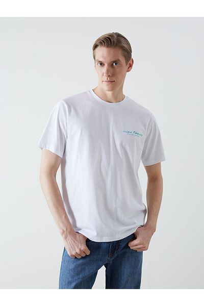 LC Waikiki Tricou pentru bărbați din bumbac pieptănat cu mânecă scurtă LCW ECO