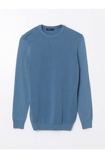 LC Waikiki Ανδρικό πλεκτό πουλόβερ LCWAIKIKI Classic Crew με μακρυμάνικο λαιμόκοψη