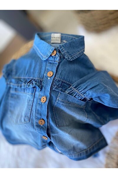 Butik Amine KIZ ÇOCUK KOT GÖMLEK