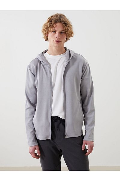 LC Waikiki Xside Active Hooded Long Sleeve Men's Zip-Up Sweatshirt
