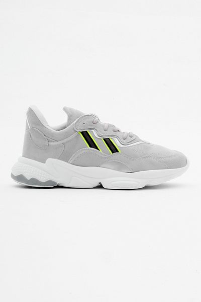 PowerSpeed Unisex Gray Comfortable Fit High Sole Stripe Lace-Up Sports Shoes