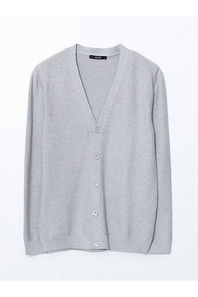 LC Waikiki Xside Standard Fit V-Neck Men's Knitwear Cardigan