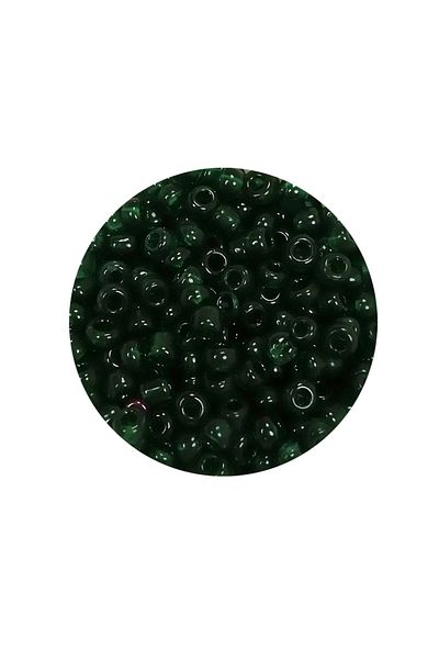 STUMBANNG Beads of Cast Glass Sand (8/0) 3 mm - 20 Grams - Transparent Dark Green - Bnc155