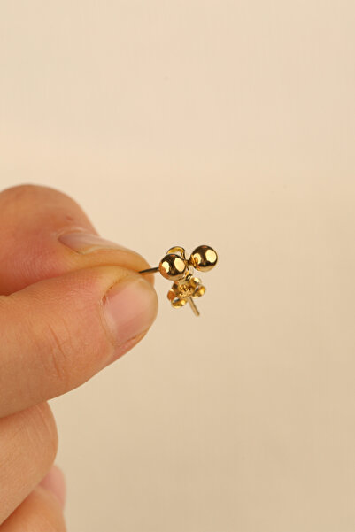 Çgk Çiğdem Gürel Kuyumculuk 14 Ayar 2mm Top Altın Küpe