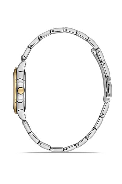 Romanson Rm4205Uu1Cas1G Steel Cord Gold Silver Color Stone Women Wrist Watch