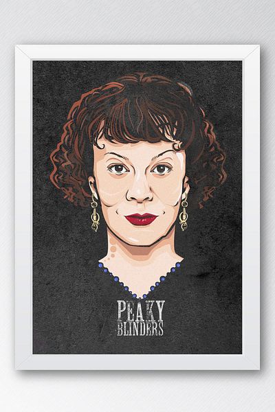 Saturn Tablou înrămat Peaky Blinders - Poster de poliție Polly Grey