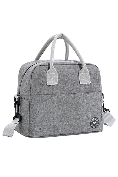 Eazy Kids Eazy Kids Unicorn Purple 6 Compartment Bento Lunch Box w / Lunch Bag - Grey