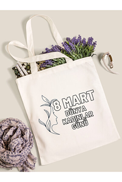 Cemira 8 March Women's Day Gift Cloth Bag, Gift Shoulder Bag, Tote Bag, Paint...