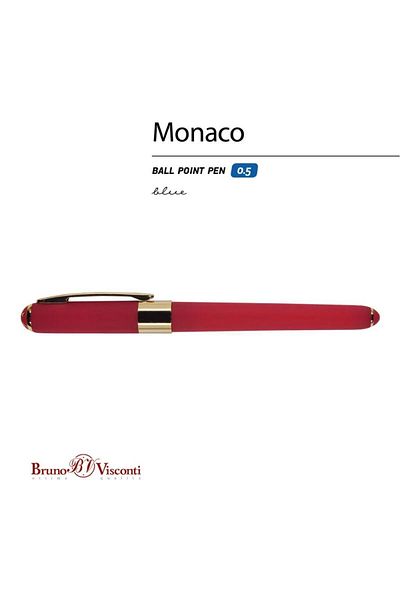 Bruno Visconti Monaco Ballpoint Pen 0.5 Mm. Blue Special Box with Spare Gift