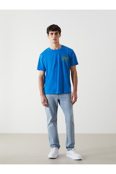 LC Waikiki Tricou pentru bărbați din bumbac pieptănat cu mânecă scurtă LCW ECO