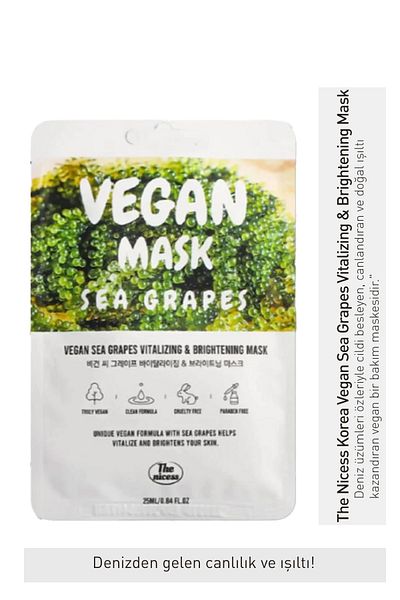 The Nicess Korea Vegan Sea Grapes Vitalizing & Brightening Mask