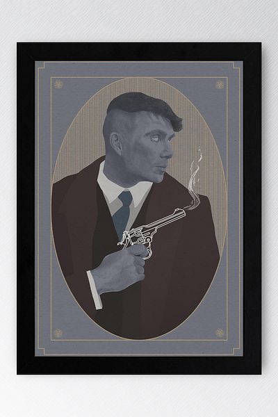 Saturn Peaky Blinders Framed Painting - Tv Series Poster Painting