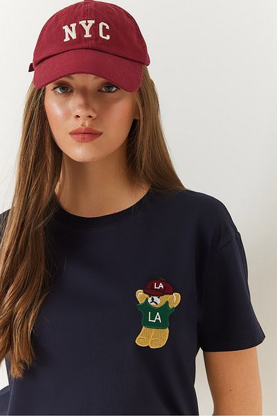 Bianco Lucci Teddybär bedrucktes Damen-T-Shirt - 60602007