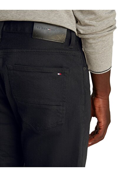 Tommy Hilfiger Erkek Denim Kumaş  Normal Bel Düz Model Siyah Jeans MW0MW39040-1B1